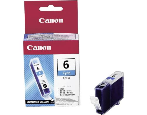 Tinte Canon BCI-6C, cyan Inhalt: 13ml/280Seiten@5% Deckung