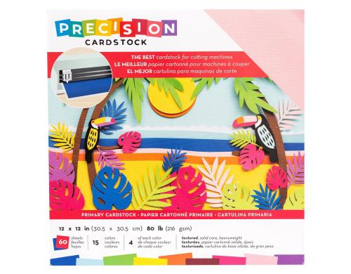 American Crafts Cardstock Precision 30.5 x 30.5 cm, texturiert, Grundfarben