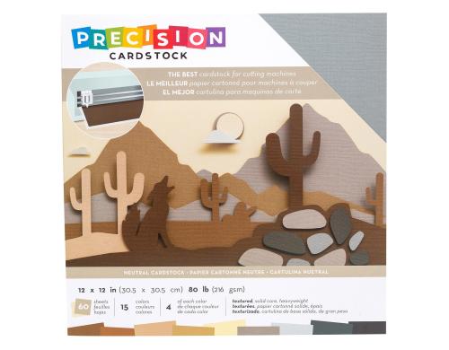American Crafts Cardstock Precision 30.5 x 30.5 cm, texturiert, Neutral
