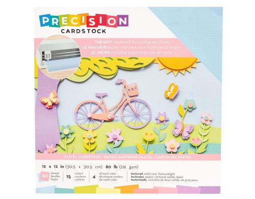 American Crafts Cardstock Precision 30.5 x 30.5 cm, texturiert, Pastell