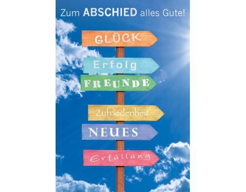 ABC Karte Giganto Abschied Wegweiser, A4