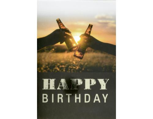 ABC Karte Geburtstag Happy Birthday Cheers, 11 x 17cm