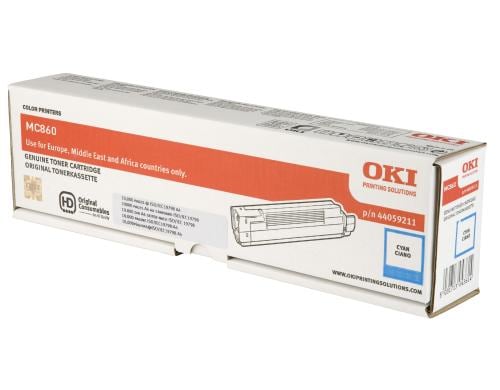 Toner cyan zu OKI MC860 44059211, 10000 A4 Seiten