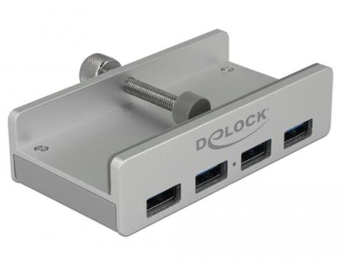Delock Externer USB 3.0 4 Port Hub mit Feststellschraube