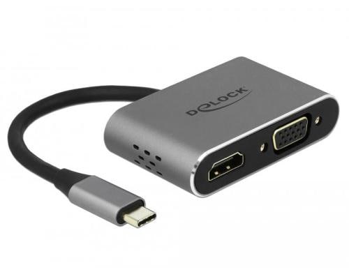 Delock Dockingstation USB3.1-C, 4K, PD2.0 HDMI, VGA, USB 3.0 Port, PD bis zu 87 Watt