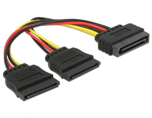 Serial ATA Y-Stromanschlusskabel 1xSATA Buchse auf 2xSATA Stecker