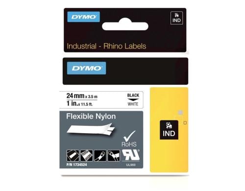 Dymo Flexibles Nylonband 24mm schwarz/weiß (1734524)