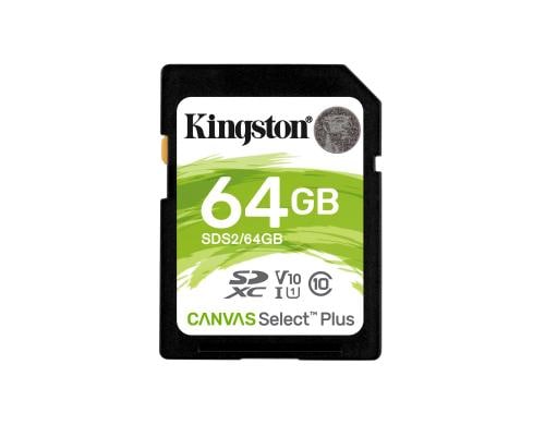 Canvas Select Plus SDXC Card 64GB Kingston UHS-I U1, Lesen 100MB/s, schreiben 10MB/s