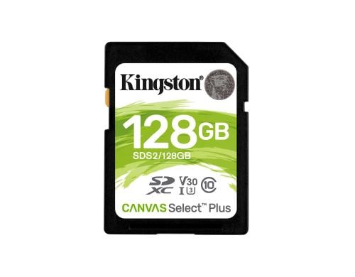 Canvas Select Plus SDXC Card 128GB Kingston UHS-I U3, Lesen 100MB/s, schreiben 85MB/s
