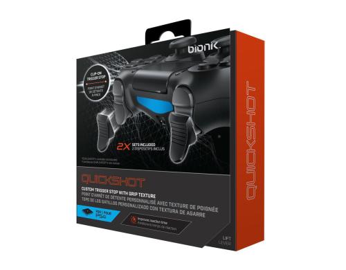 Bionik Quickshot Grips - 2 Pack, PS4 schwarz