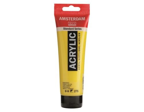 Amsterdam Acrylfarbe Standard 275 120 ml, Farbe: Primrgelb, Halbdeckend