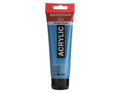 Amsterdam Acrylfarbe Standard 564 120 ml, Farbe: Brillantblau, Deckend
