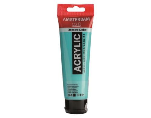 Amsterdam Acrylfarbe Standard 661 120 ml, Farbe: Trkisgrn, Deckend
