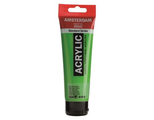 Amsterdam Acrylfarbe Standard 605 120 ml, Farbe: Brillantgrn, Halbdeckend