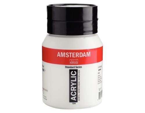 Amsterdam Acrylfarbe Standard 104 500 ml, Farbe: Zinkweiss, Halbtransparent