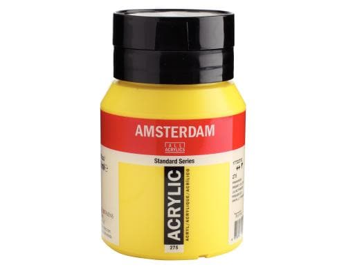 Amsterdam Acrylfarbe Standard 275 500 ml, Farbe: Primrgelb, Halbdeckend