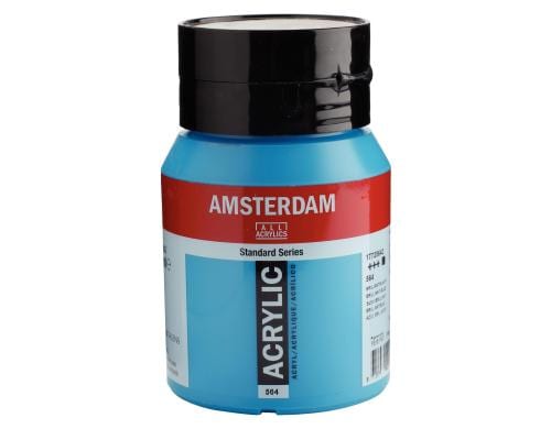 Amsterdam Acrylfarbe Standard 564 500 ml, Farbe: Brillantblau, Deckend