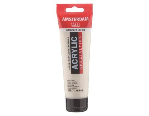 Amsterdam Acrylfarbe Specialties 818 120 ml, Farbe: Perlgelb, Transparent