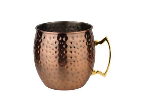 Paderno Cocktail Becher Moscow Mule antique V: 500ml, Edelstahl, HxD: 9.7x8.5cm