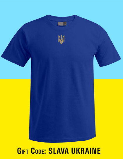 Premium T-Shirt Promodoro, Royal,  Baumwolle , Groesse S, 180gm/2, Oeko Tex 100, Gutschein Code: Slava Ukraine